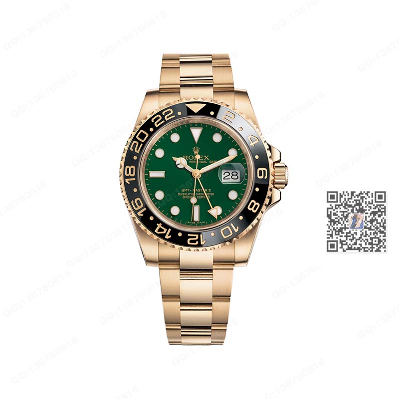 勞力士Rolex格林威治型機(jī)械男表【116718LN】【雙時(shí)區(qū)】【瑞士機(jī)芯】【夜光】